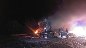 TEM'DE FECİ KAZA! 2 KİŞİ YANARAK CAN VERDİ