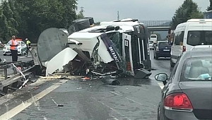 TEM’de Tanker Devrildi! 1 Yaralı