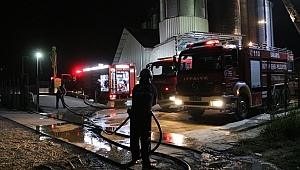 Mısır Kurutma Silosunda Çıkan Yangın Korkuttu