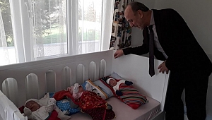 Öztürk Üçüz Bebekleri Ziyaret Etti