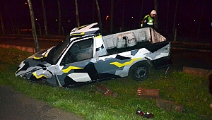 İZİNSİZ ALDIĞI ARAÇLA KAZA YAPTI! 