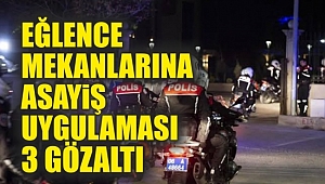 Eğlence Mekanlarına Asayiş Uygulaması: 3 Gözaltı