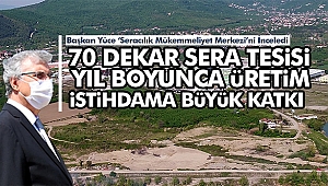 Başkan Yüce ‘Seracılık Mükemmeliyet Merkezi’ni İnceledi