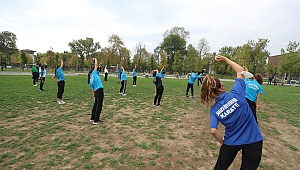 Millet Bahçesi'nde sabah hareketliliği