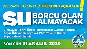 SASKİ’de su borçlarına yapılandırma fırsatı