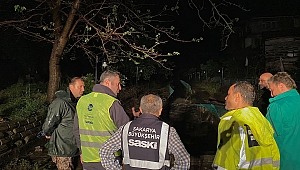 Büyükşehir'den Gece Boyu Sel Mesaisi