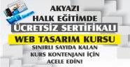 Ücretsiz Sertifikalı WEB Tasarım Kursu Kayıtları İçin Acele Edin