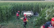 Yoldan Çıkan Otomobil Tarlaya Uçtu: 1 Ağır Yaralı